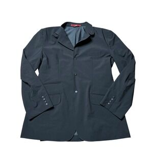 VICTORINOX Men's Black Blazer Travel Jacket Button Front Lined Pockets Size XL